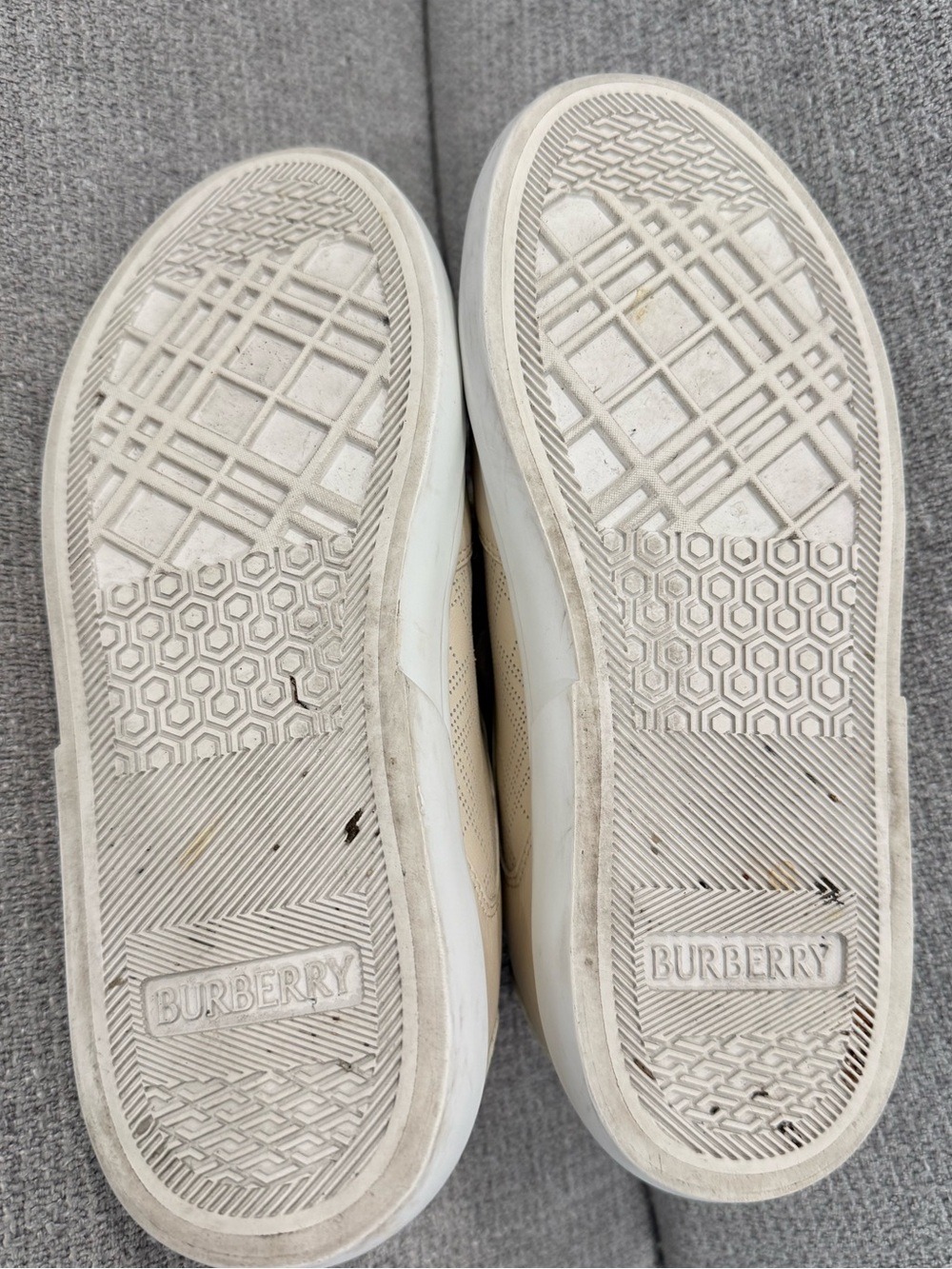 Burberry Kids Noah Trainers in Beige - Picture 5 of 5
